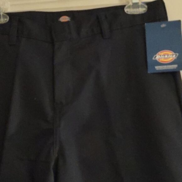 New Dickies Navy boys flat front classic fit straight leg pants 16 husky - Picture 2 of 8